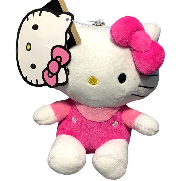 Hello Kitty Plush Bag Charm White Pink 6" - Picture 5 of 7